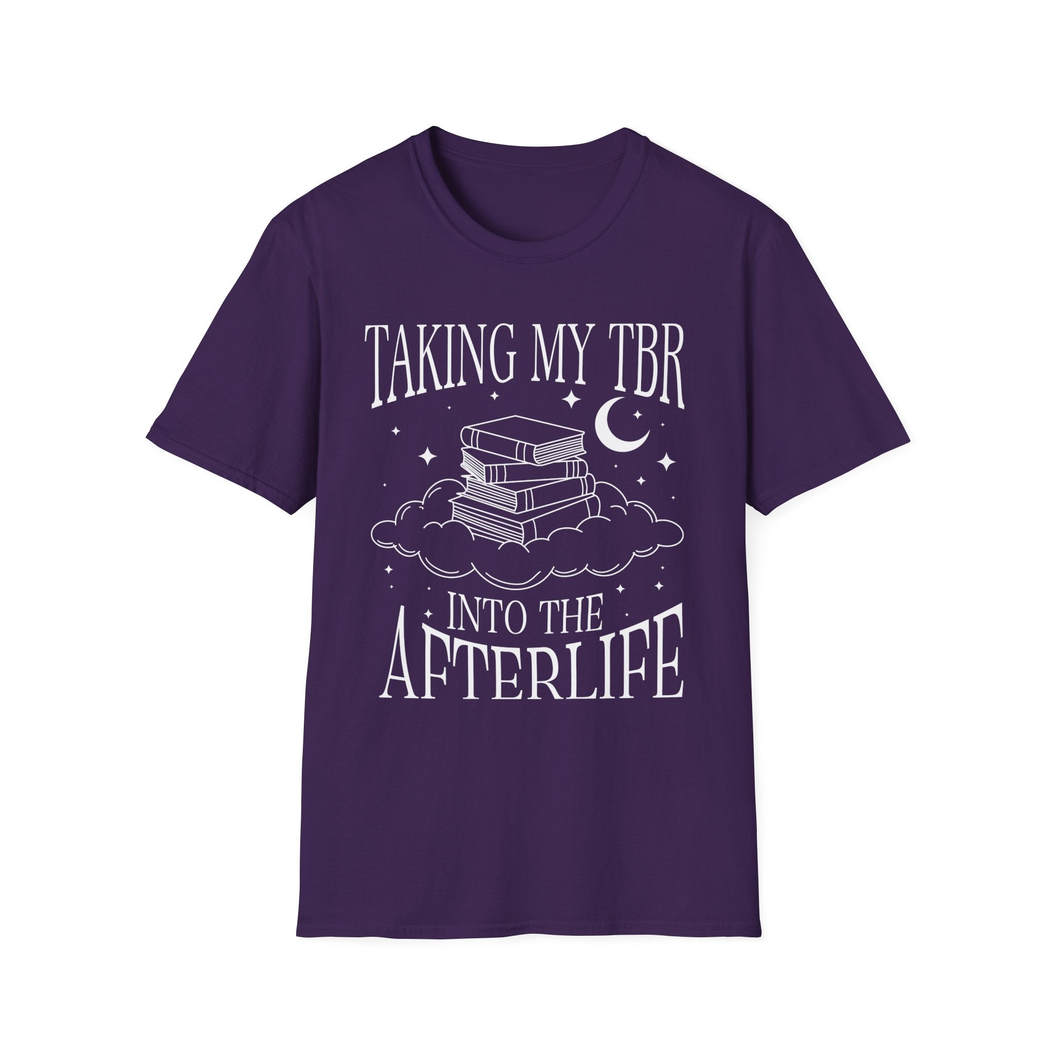 Taking my TBR into the afterlife - Typography T-Shirt