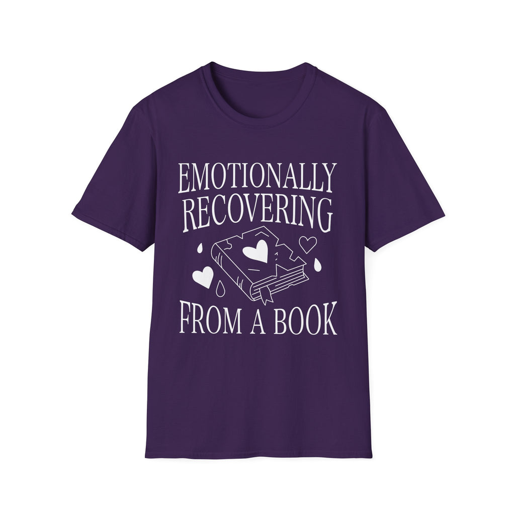 Emotionally recovering from a book - Typography T-Shirt