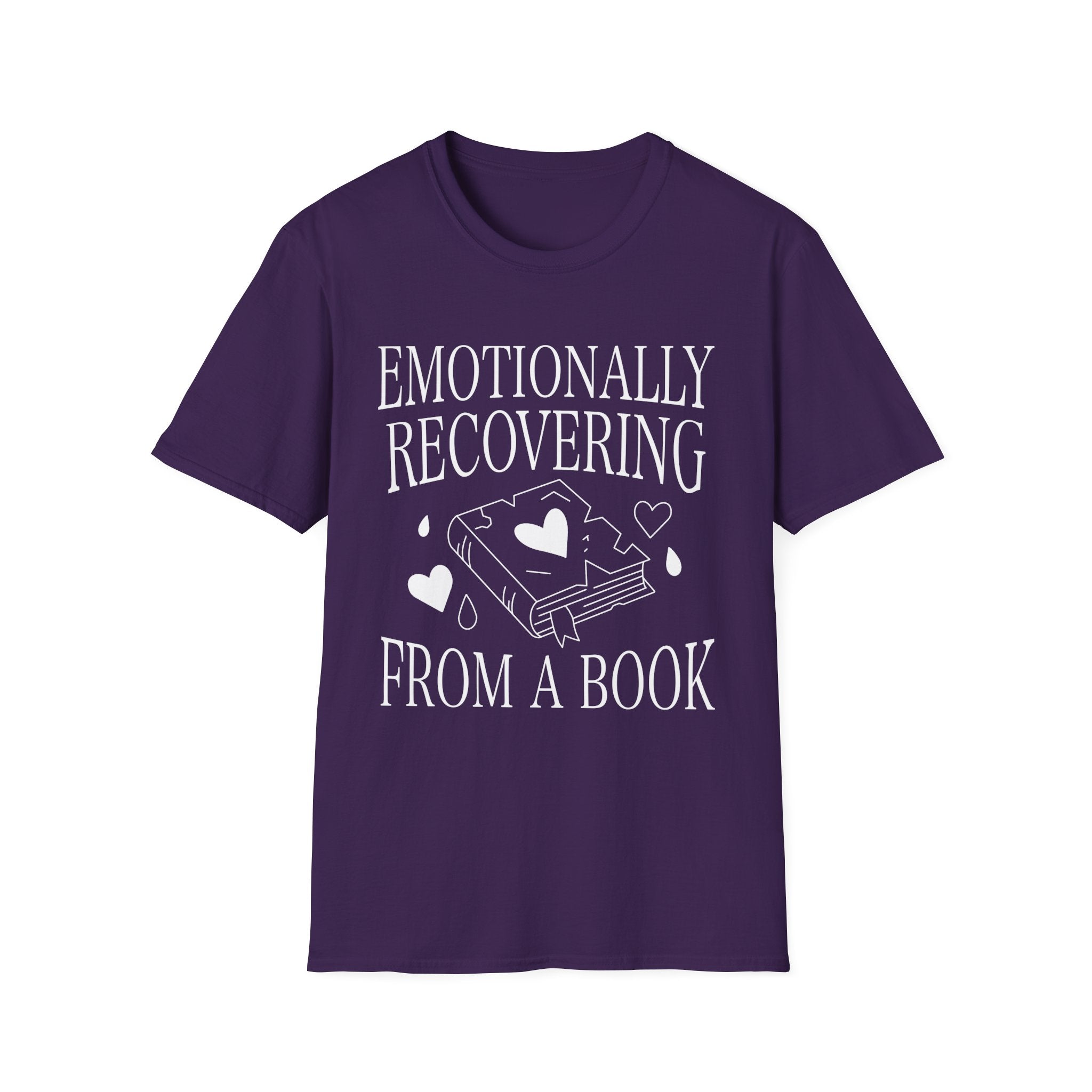 Emotionally recovering from a book - Typography T-Shirt