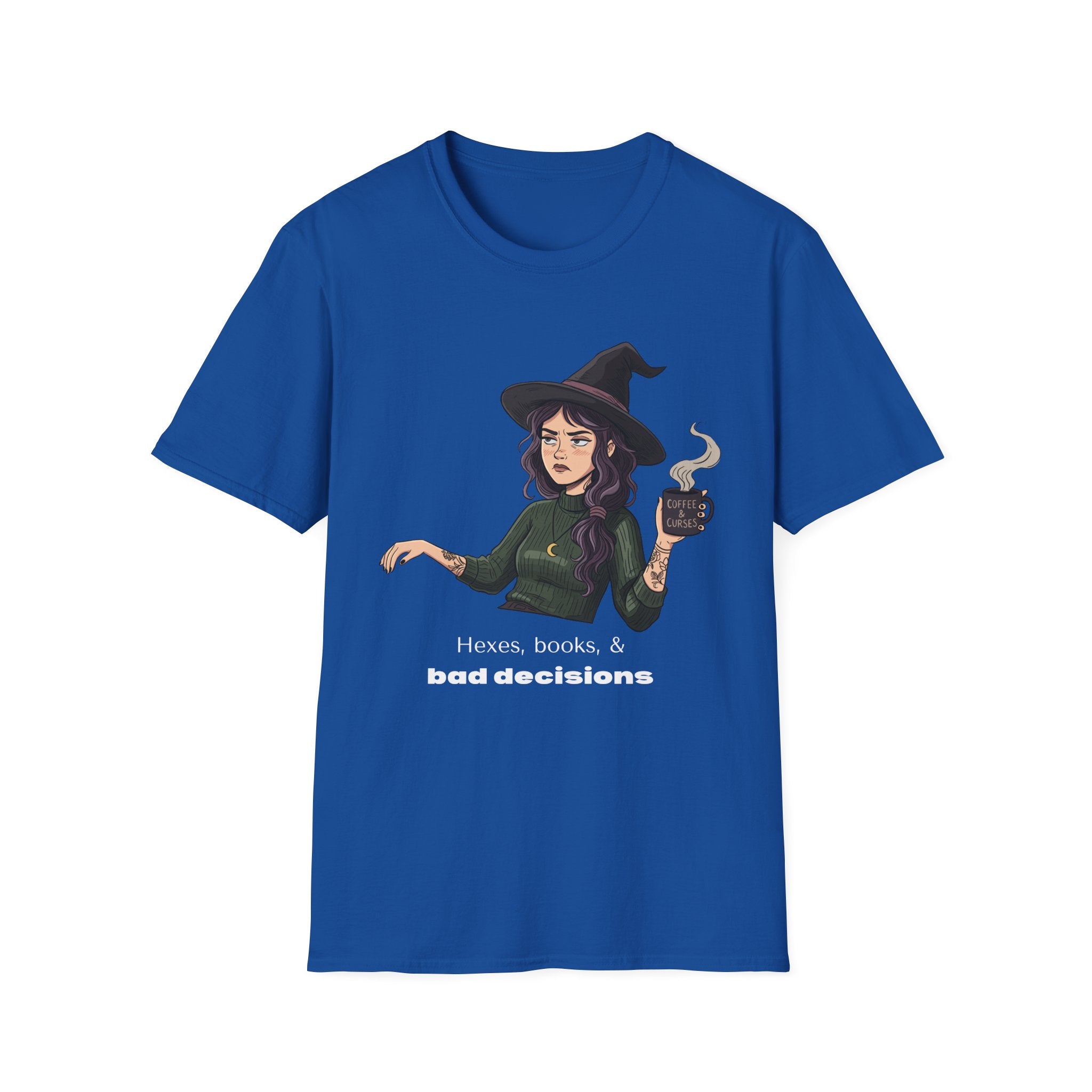 Hexes, books, & bad decisions - Moody Witch Graphic T-Shirt