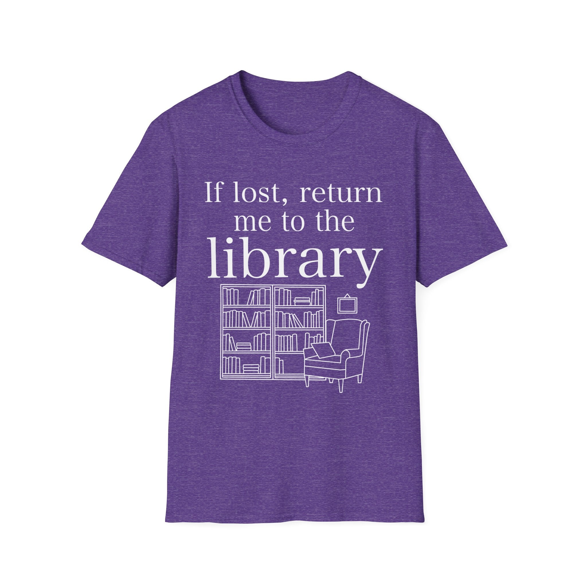 If lost, return me to the library - Typography T-Shirt