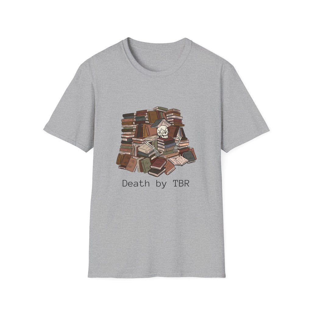 Death by TBR - Book pile Graphic T-Shirt