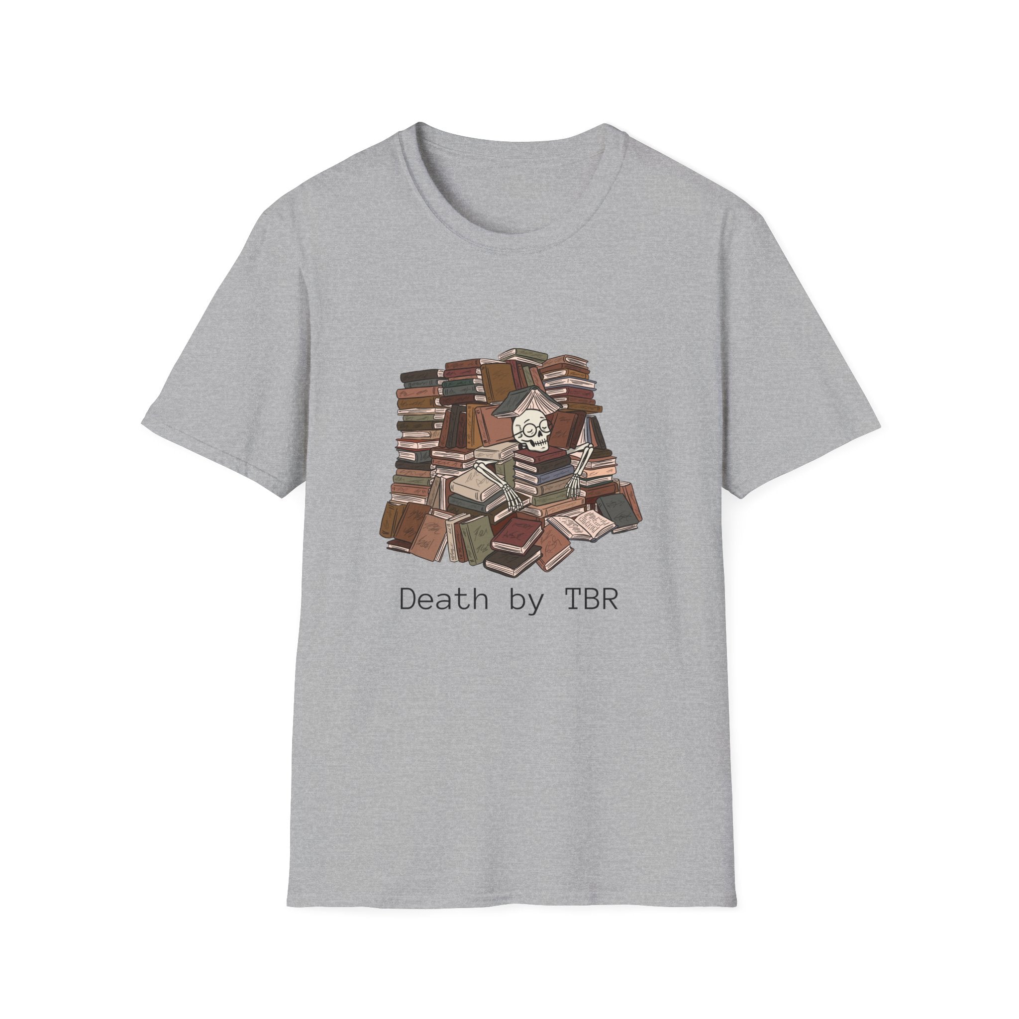 Death by TBR - Book pile Graphic T-Shirt