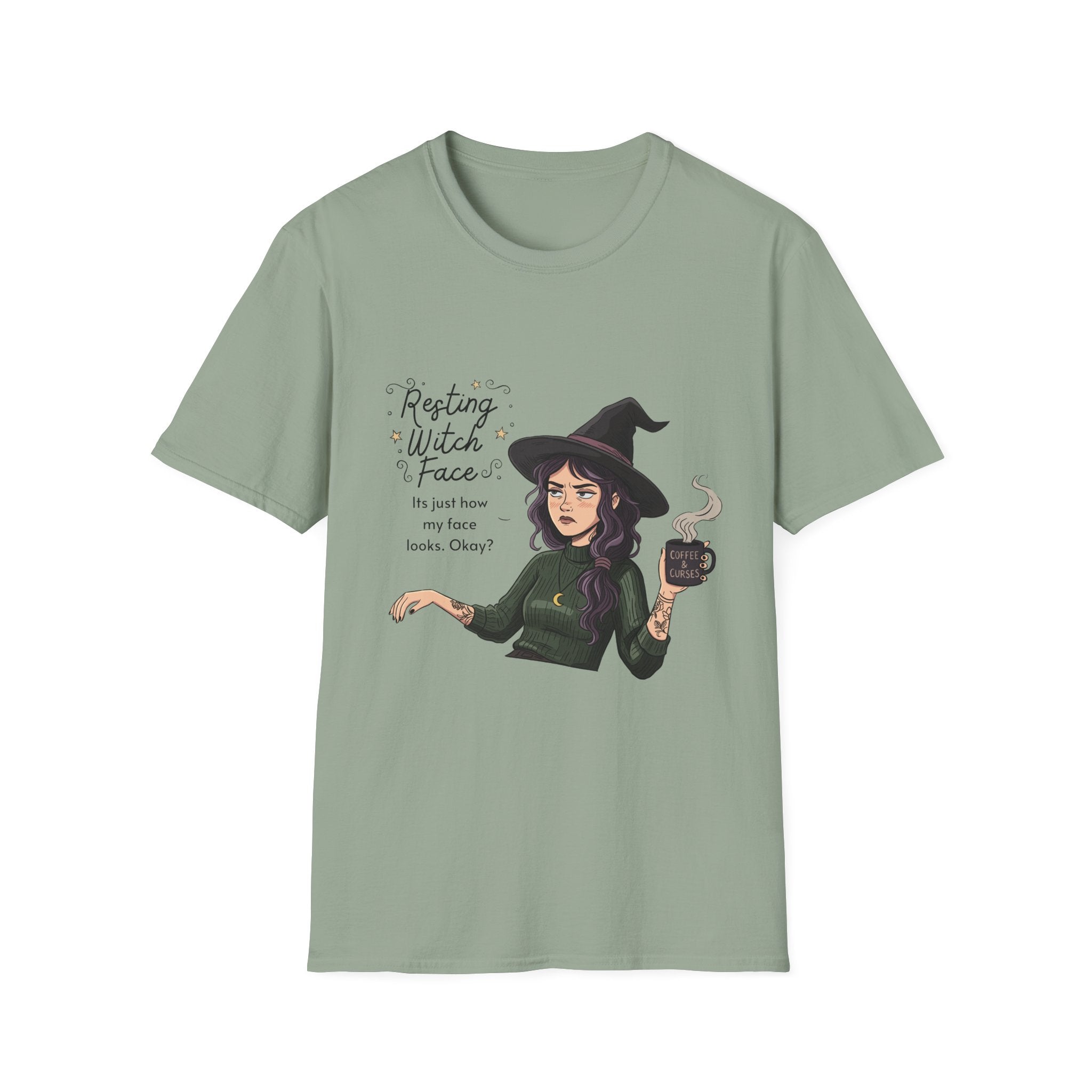 Resting Witch Face - Moody Witch Graphic T-Shirt