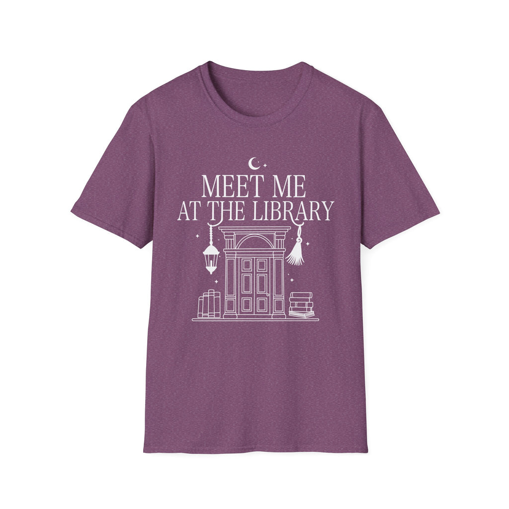 Meet me at the library - Typography T-Shirt