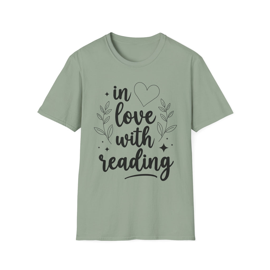 in love with reading - Typography T-Shirt