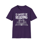I'd rather be reading - Heart Book T-Shirt