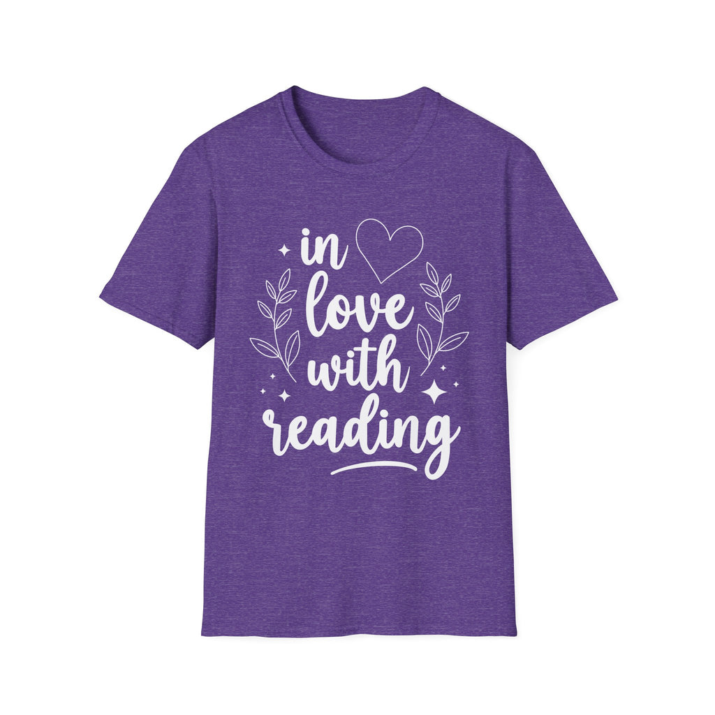 in love with reading - Typography T-Shirt