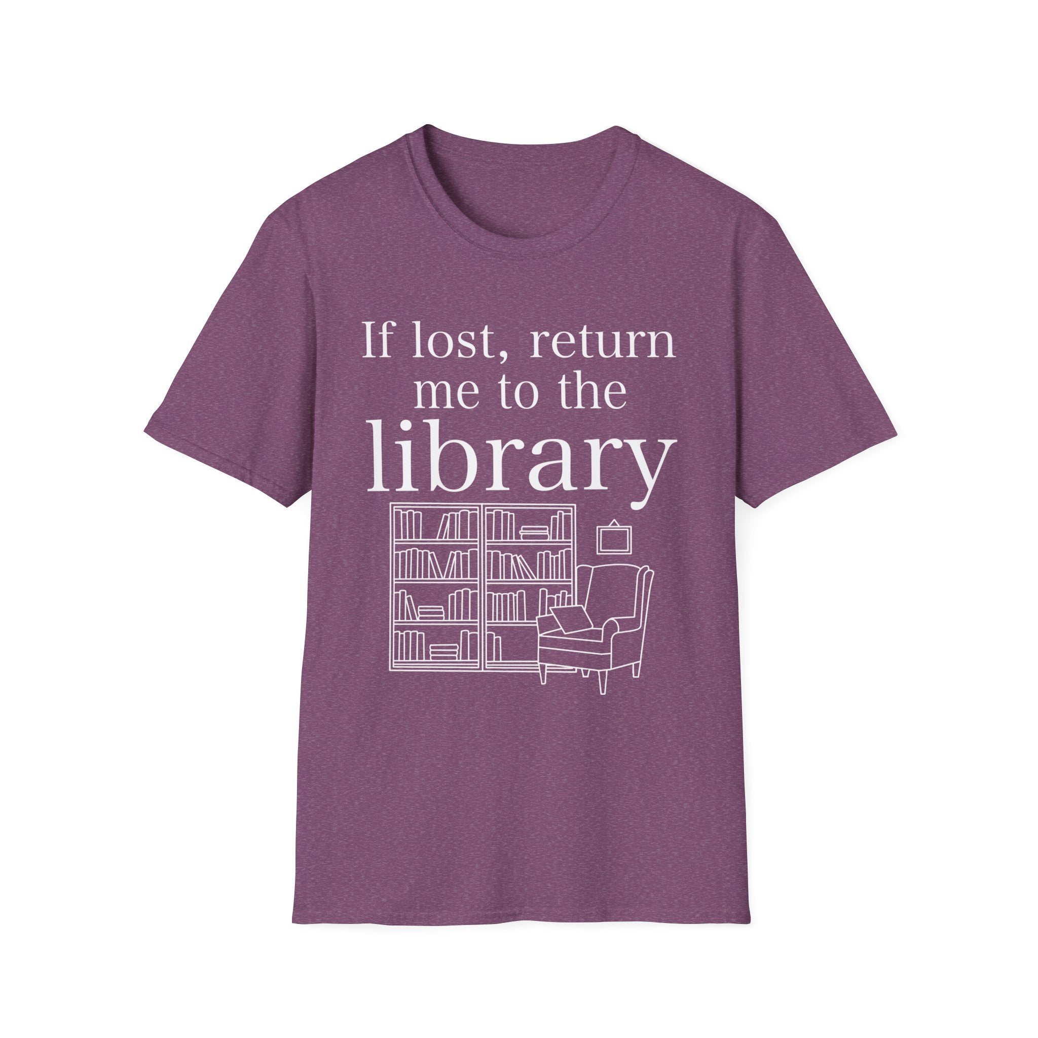 If lost, return me to the library - Typography T-Shirt
