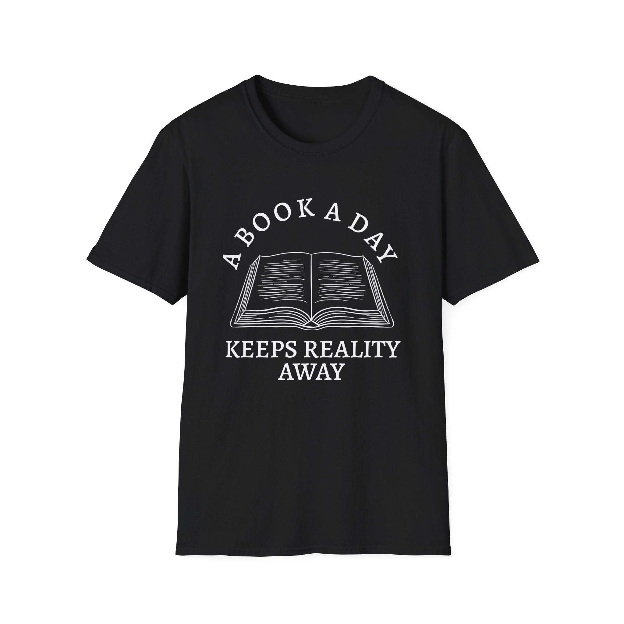 A book a day keeps reality away - Open book T-Shirt