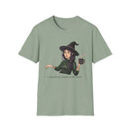 I closed my book to be here - Moody Witch Graphic T-Shirt