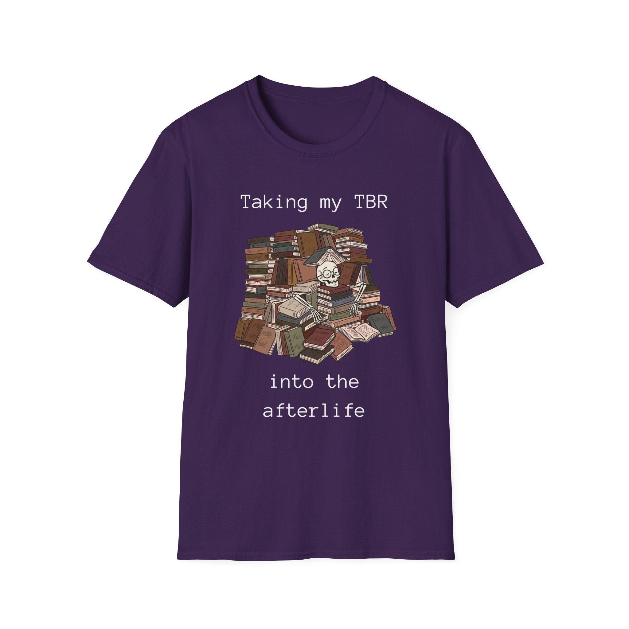 Taking my TBR into the afterlife - Book pile Graphic T-Shirt