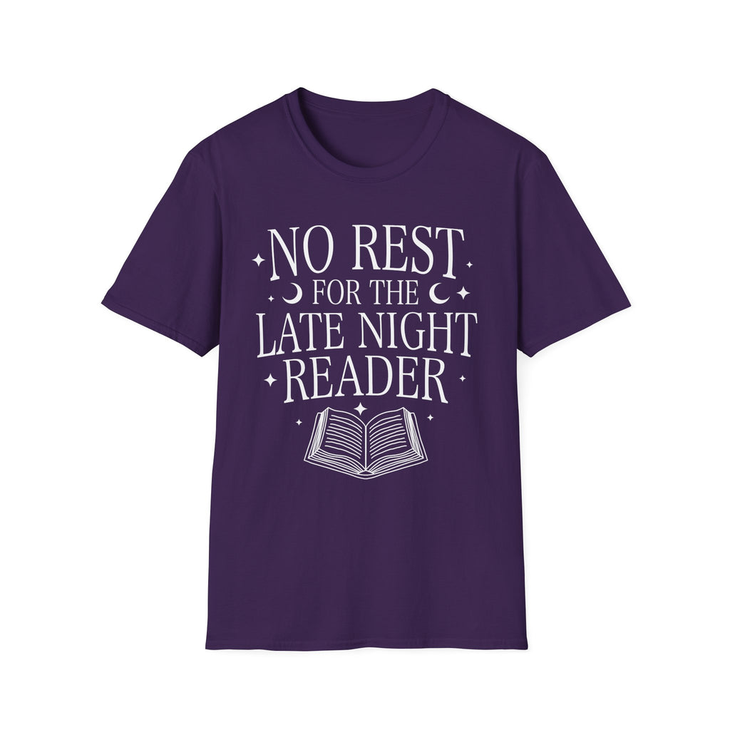 No rest for the late night reader - Typography T-Shirt