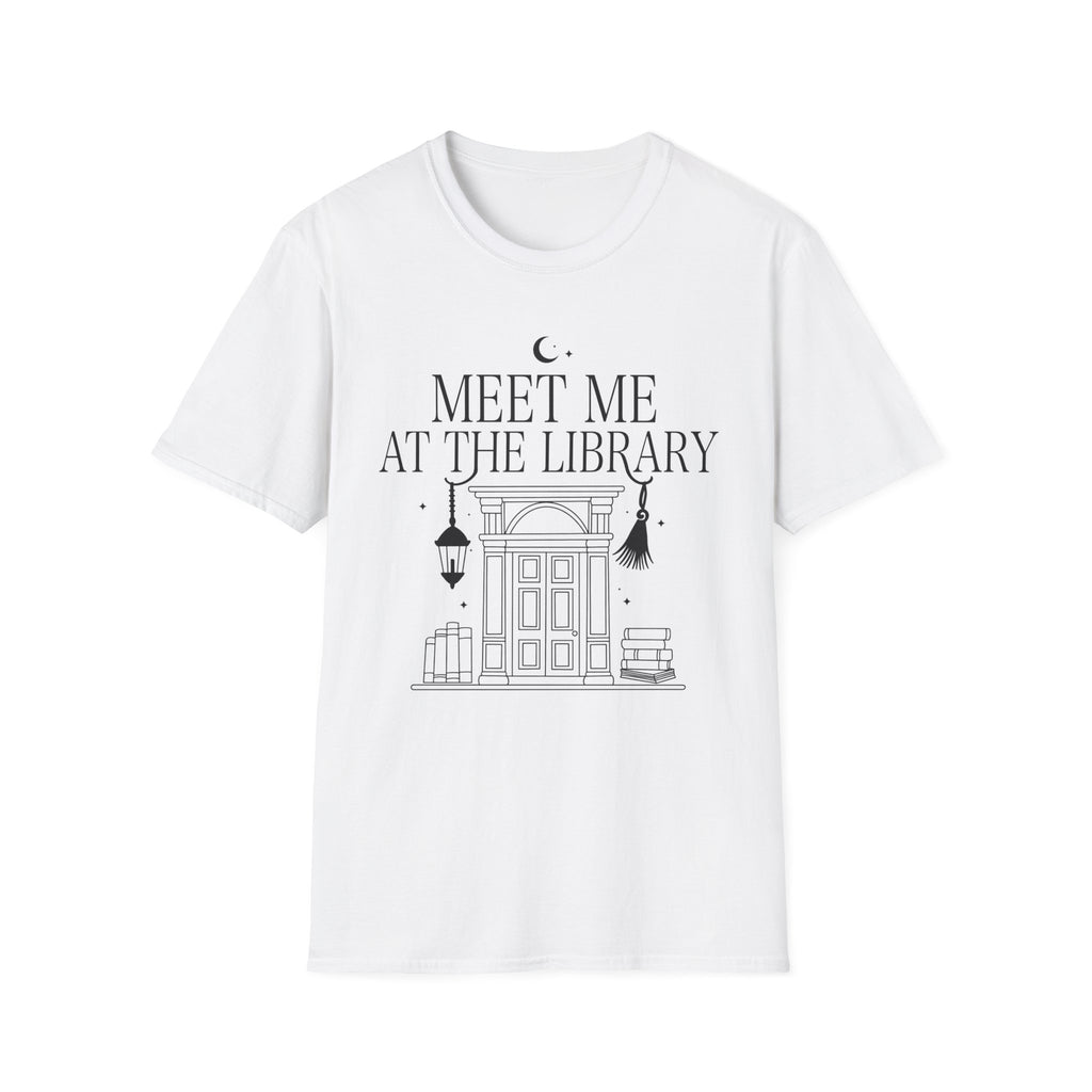 Meet me at the library - Typography T-Shirt