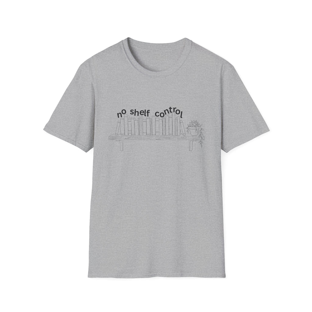 no shelf control - Book shelf with plant, Funky T-Shirt