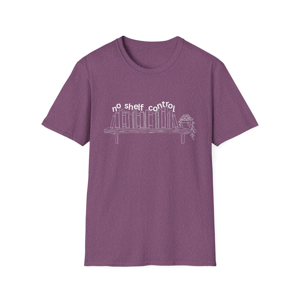 no shelf control - Book shelf with plant, Funky T-Shirt