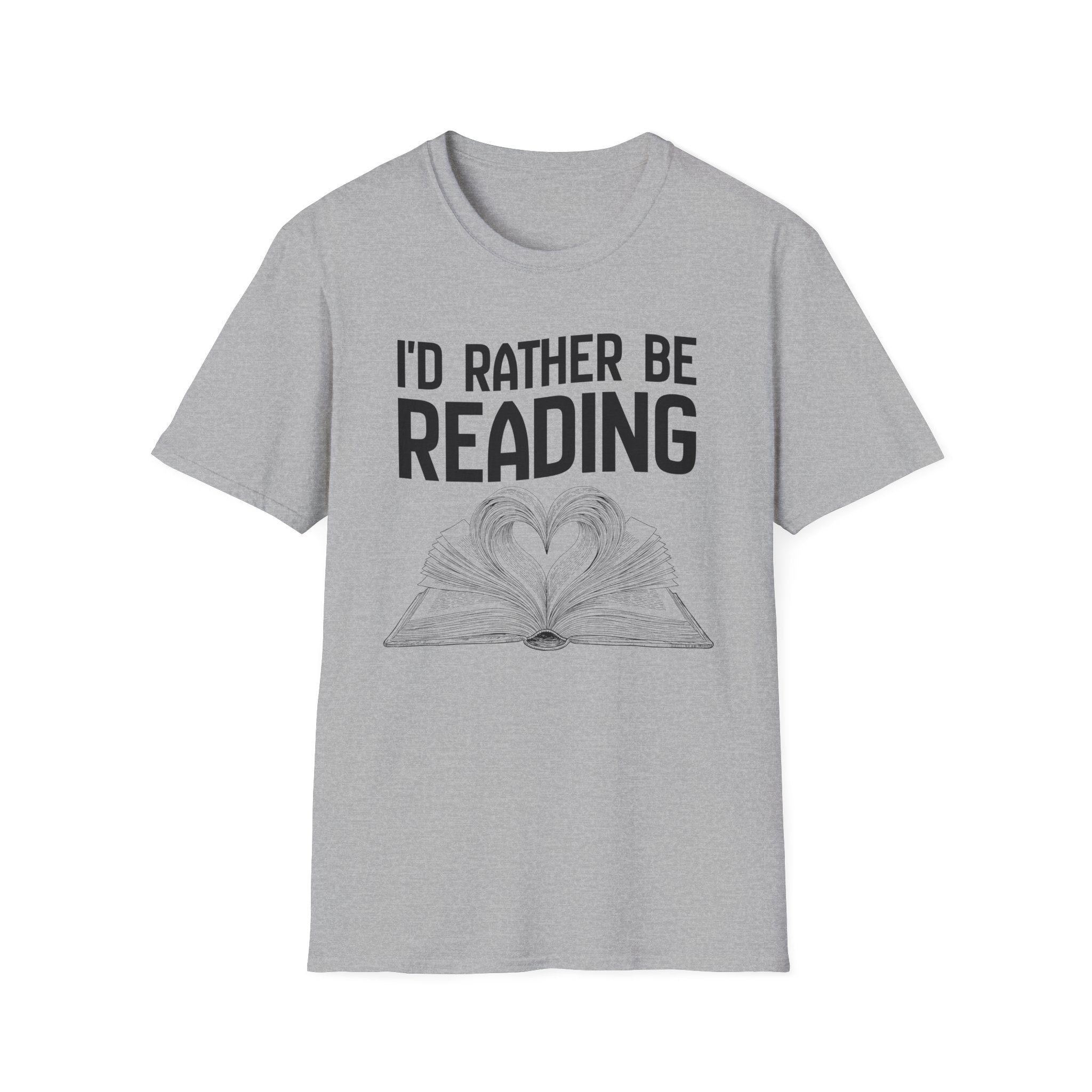 I'd rather be reading - Heart Book T-Shirt