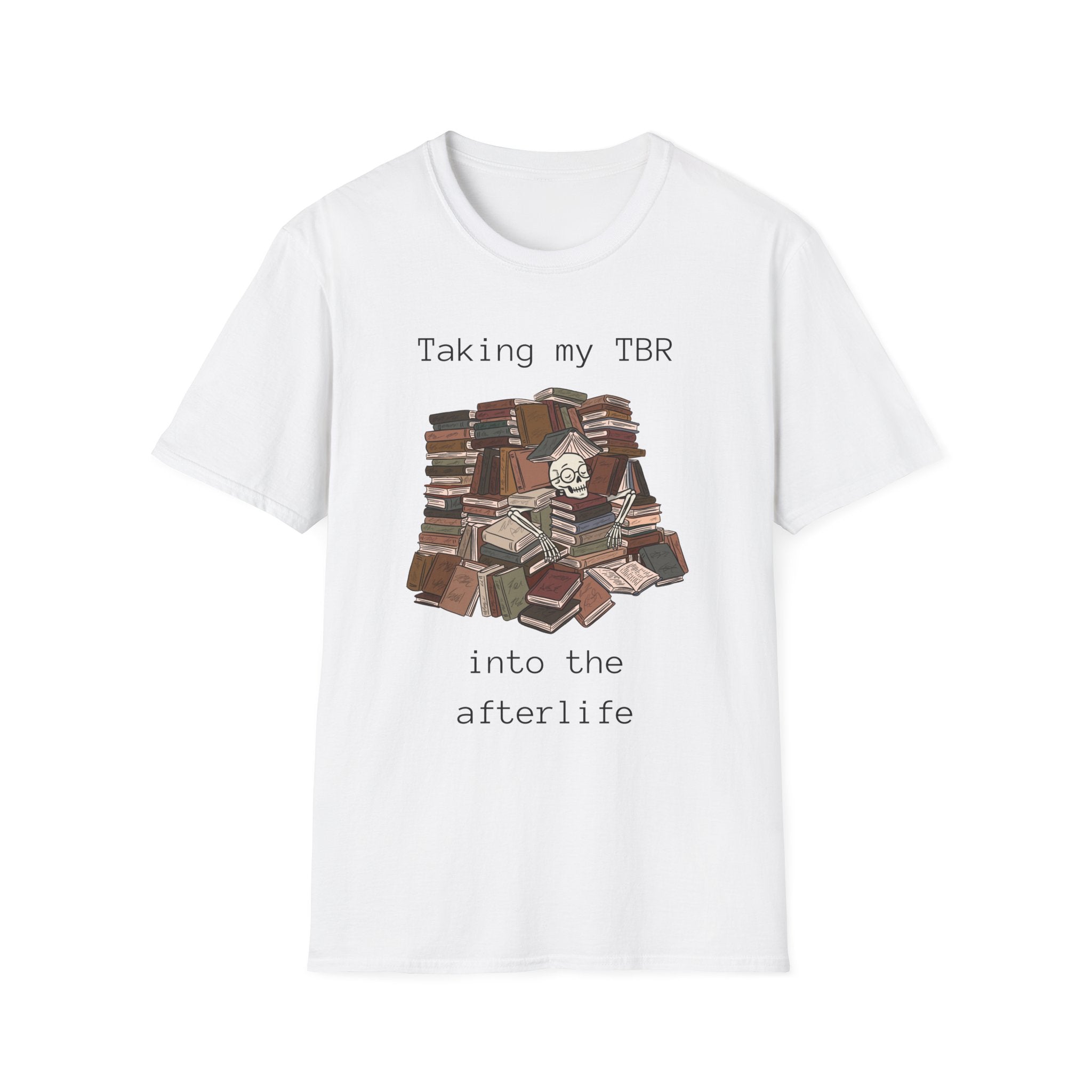 Taking my TBR into the afterlife - Book pile Graphic T-Shirt