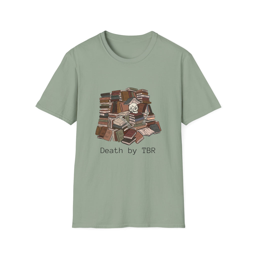 Death by TBR - Book pile Graphic T-Shirt