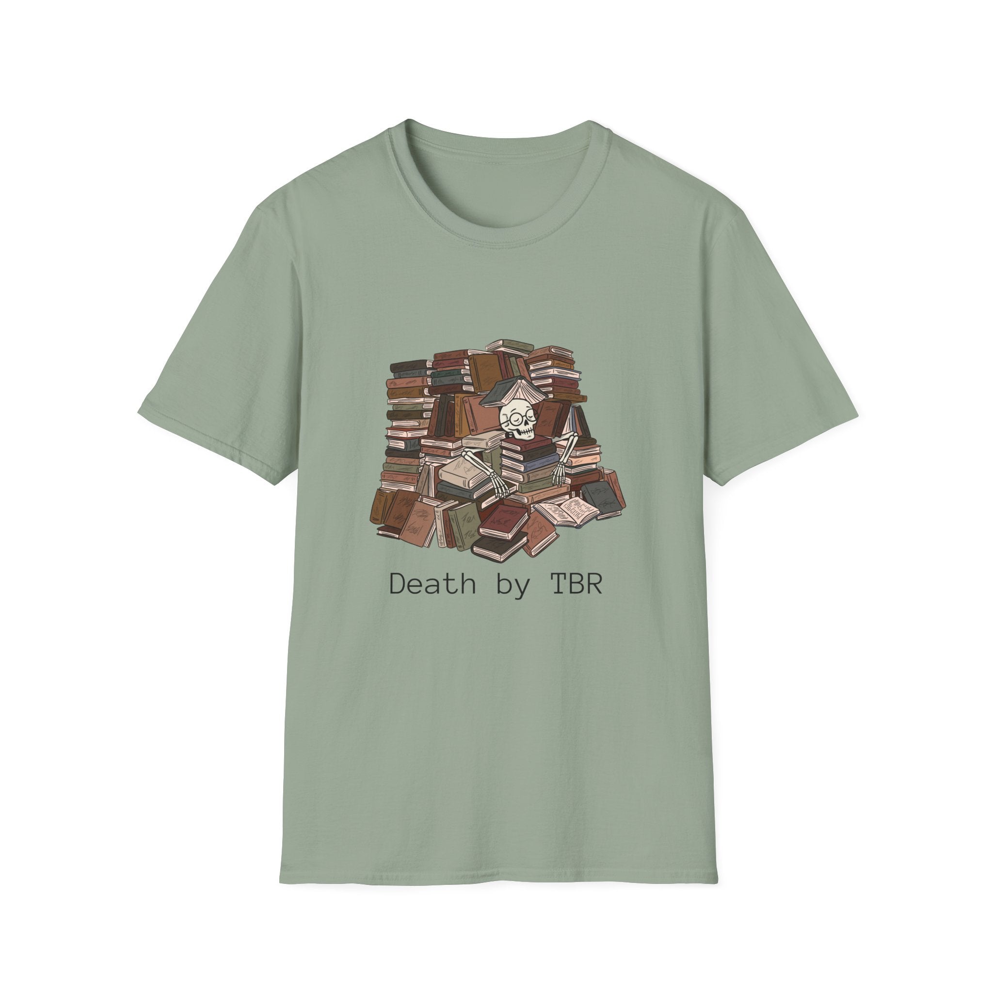 Death by TBR - Book pile Graphic T-Shirt