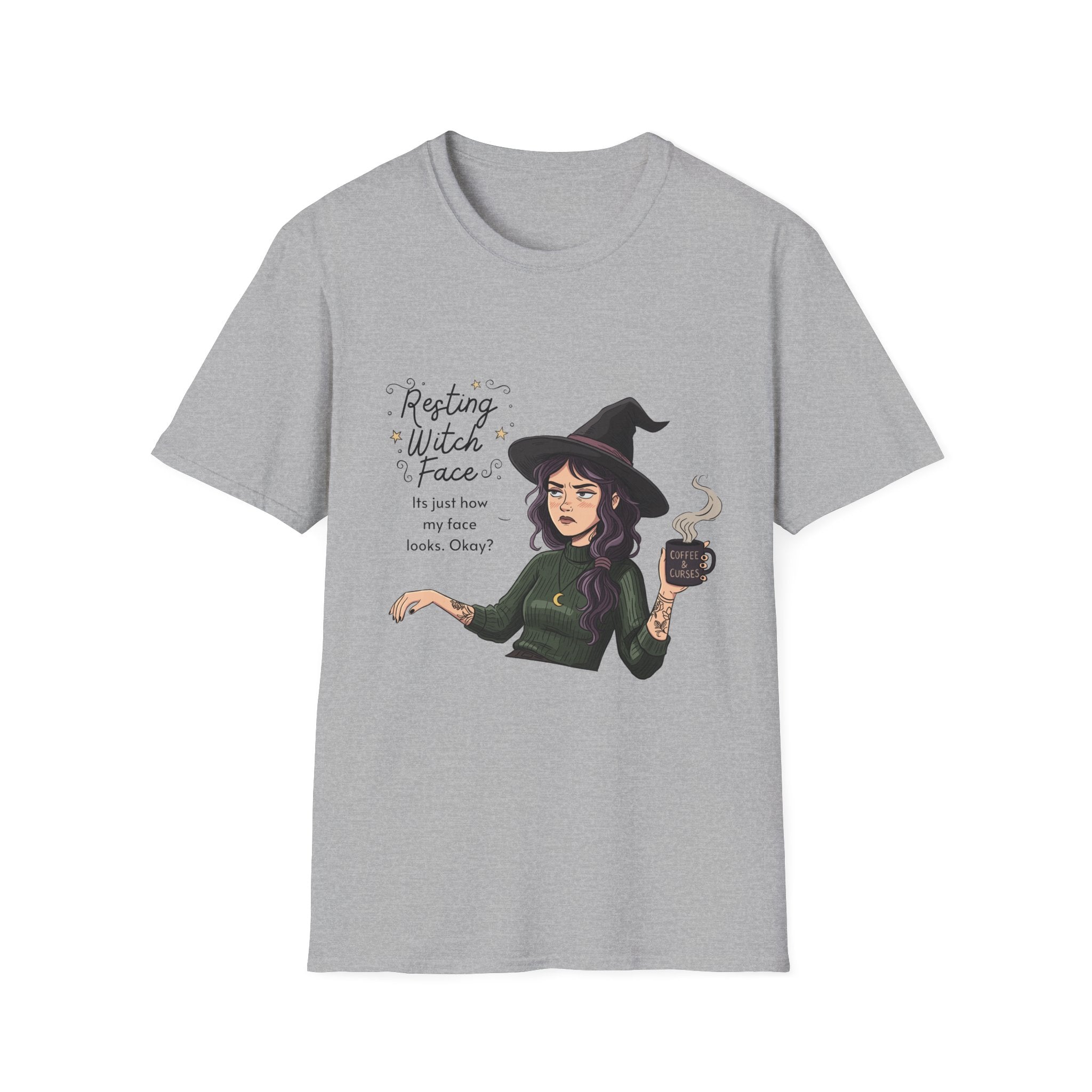 Resting Witch Face - Moody Witch Graphic T-Shirt