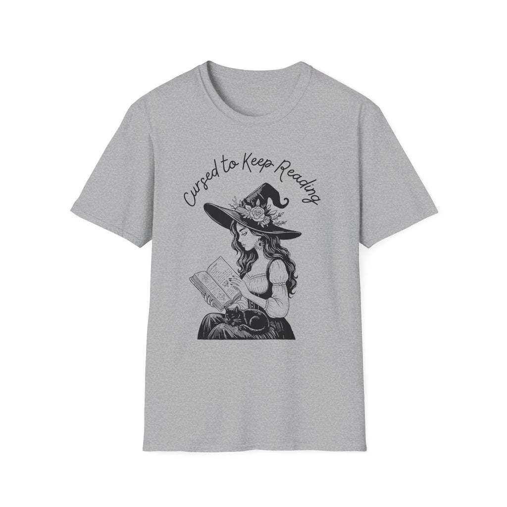 Cursed to Keep Reading - Reading Witch T-Shirt