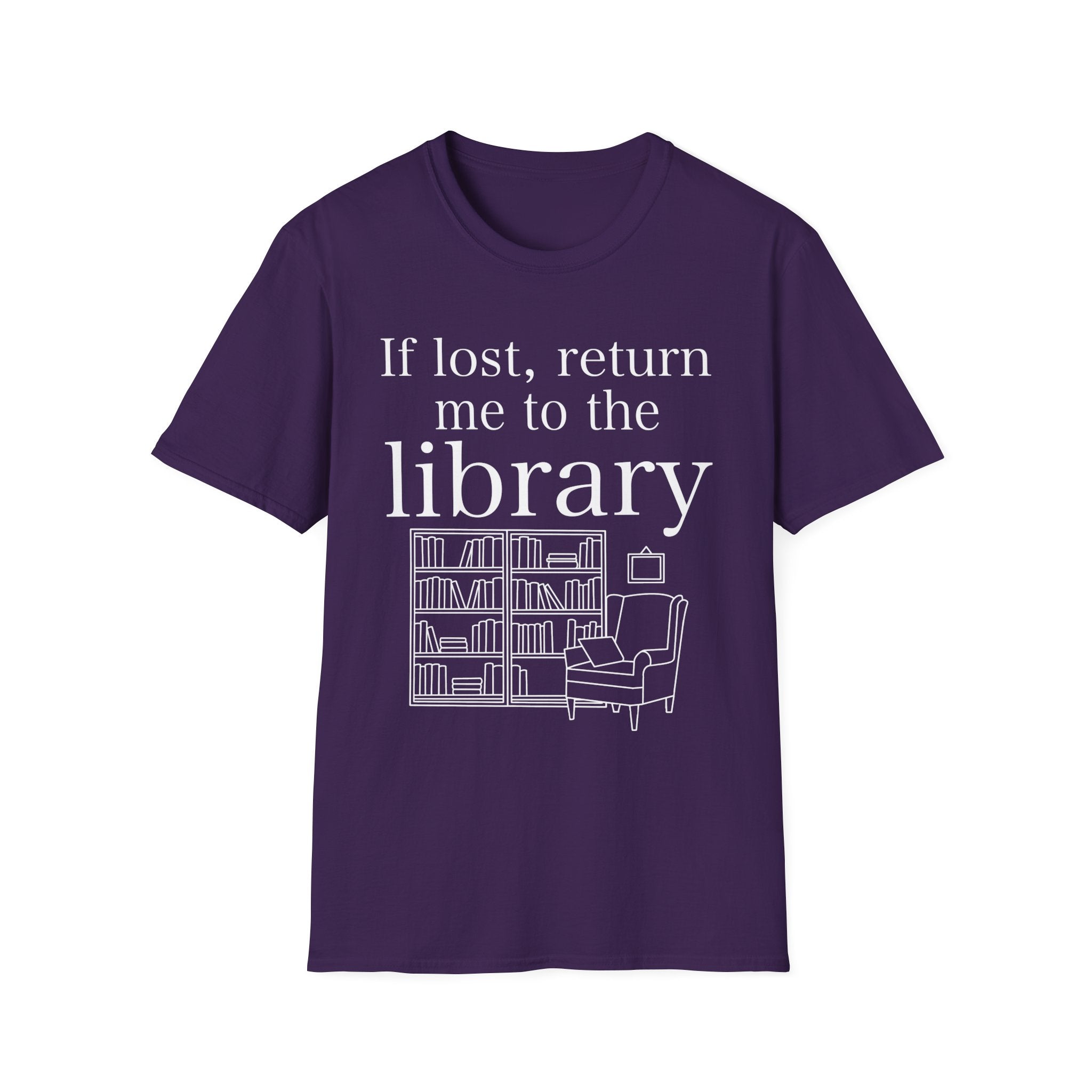 If lost, return me to the library - Typography T-Shirt