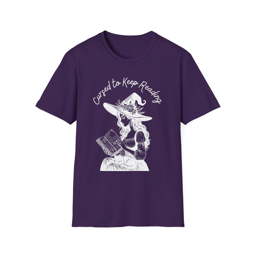 Cursed to Keep Reading - Reading Witch T-Shirt