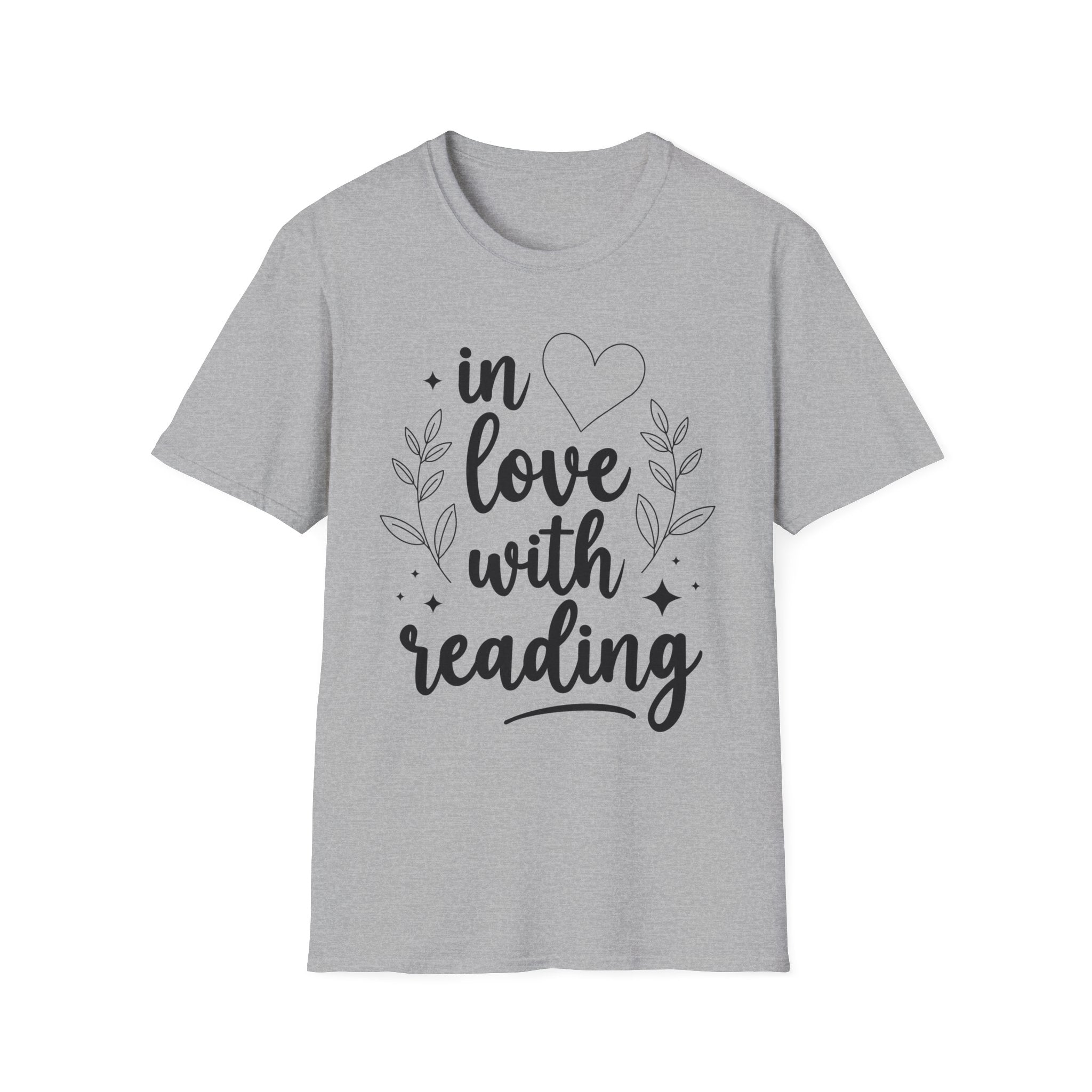 in love with reading - Typography T-Shirt