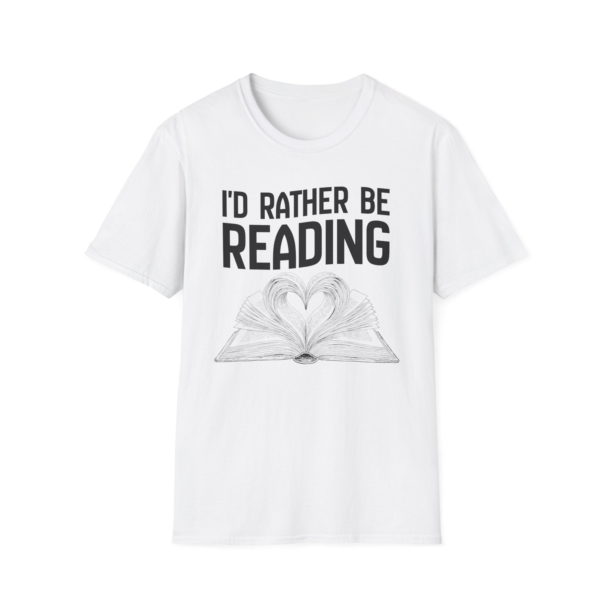 I'd rather be reading - Heart Book T-Shirt