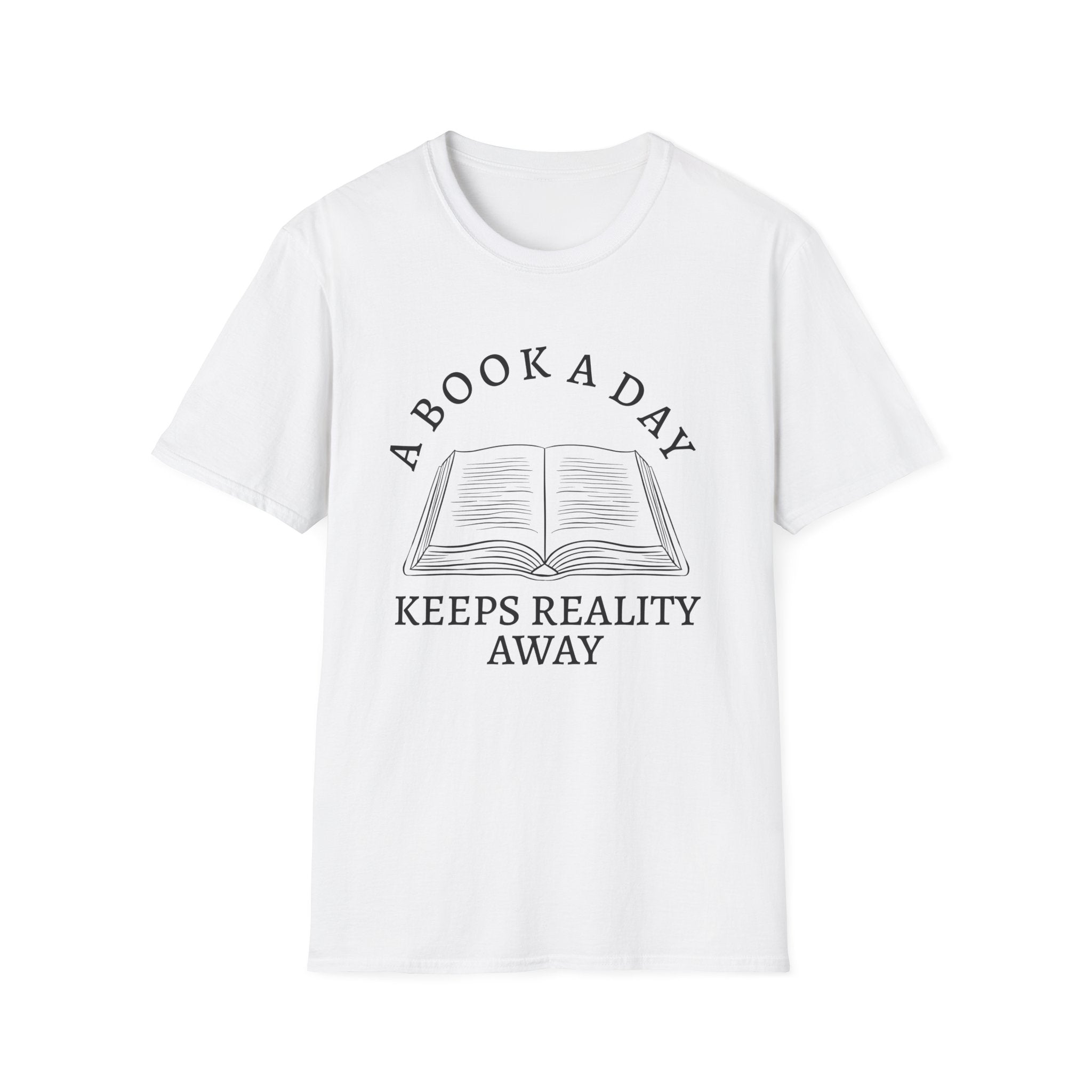 A book a day keeps reality away - Open book T-Shirt