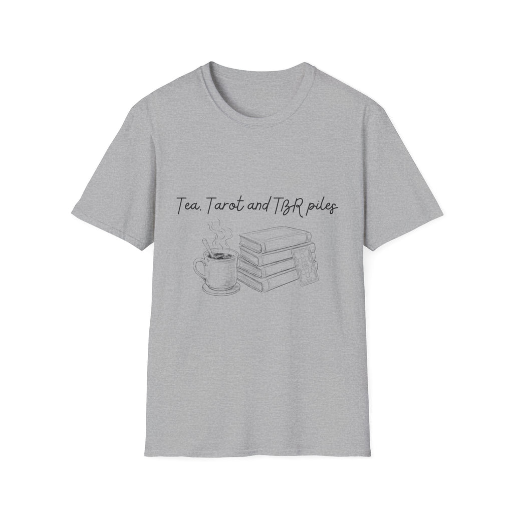Tea, Tarot and TBR piles - T-Shirt