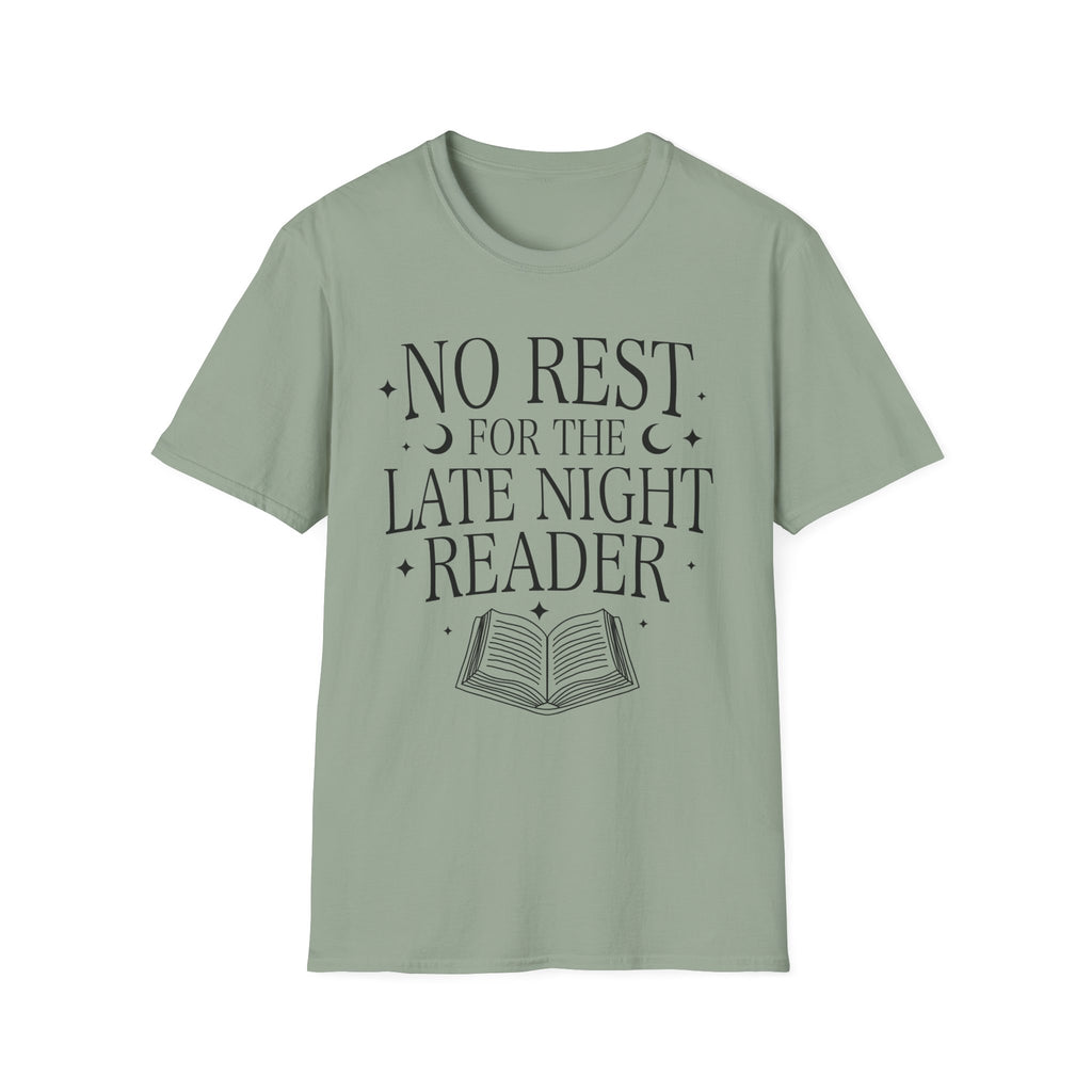 No rest for the late night reader - Typography T-Shirt