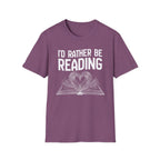 I'd rather be reading - Heart Book T-Shirt