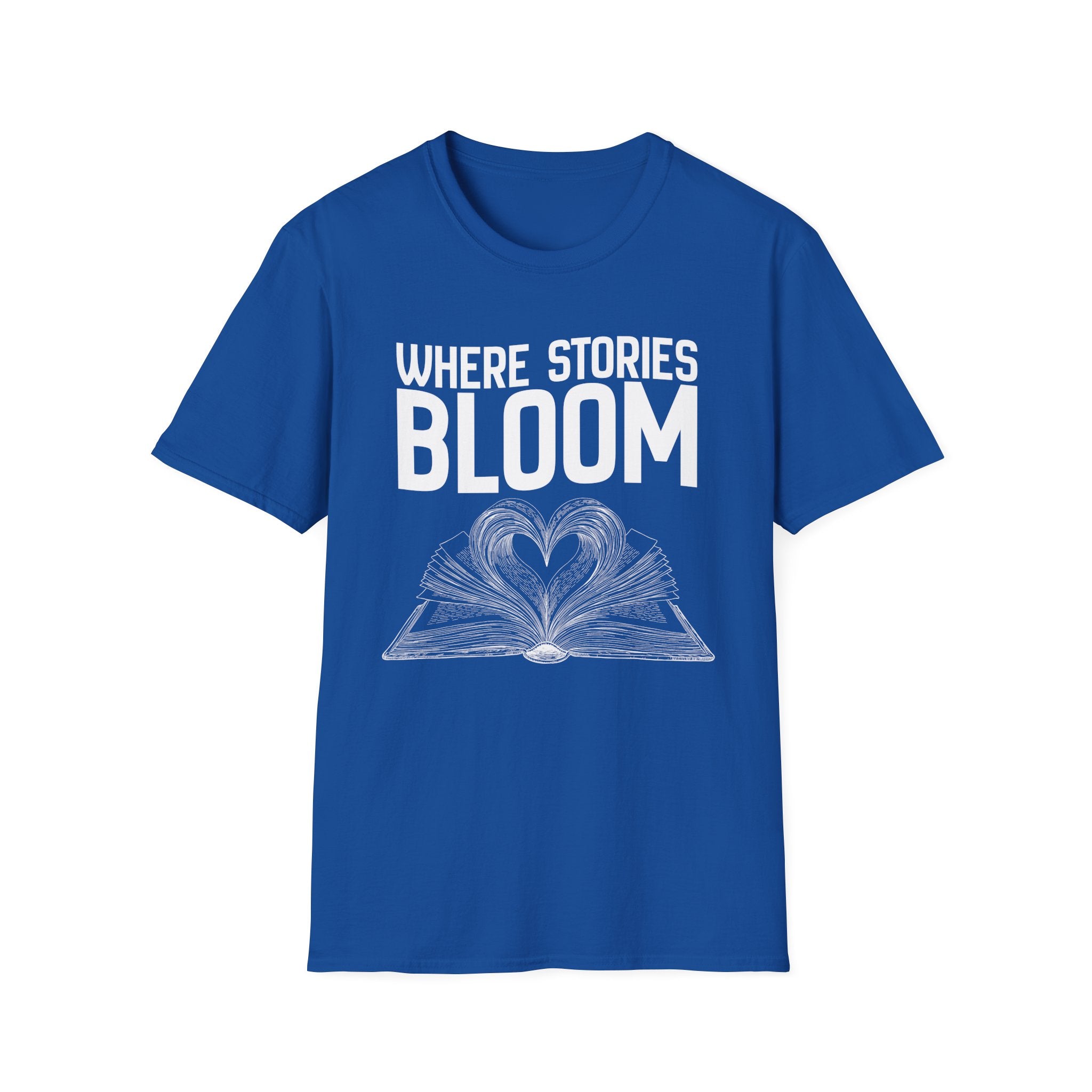 Where stories bloom - Heart Book T-Shirt