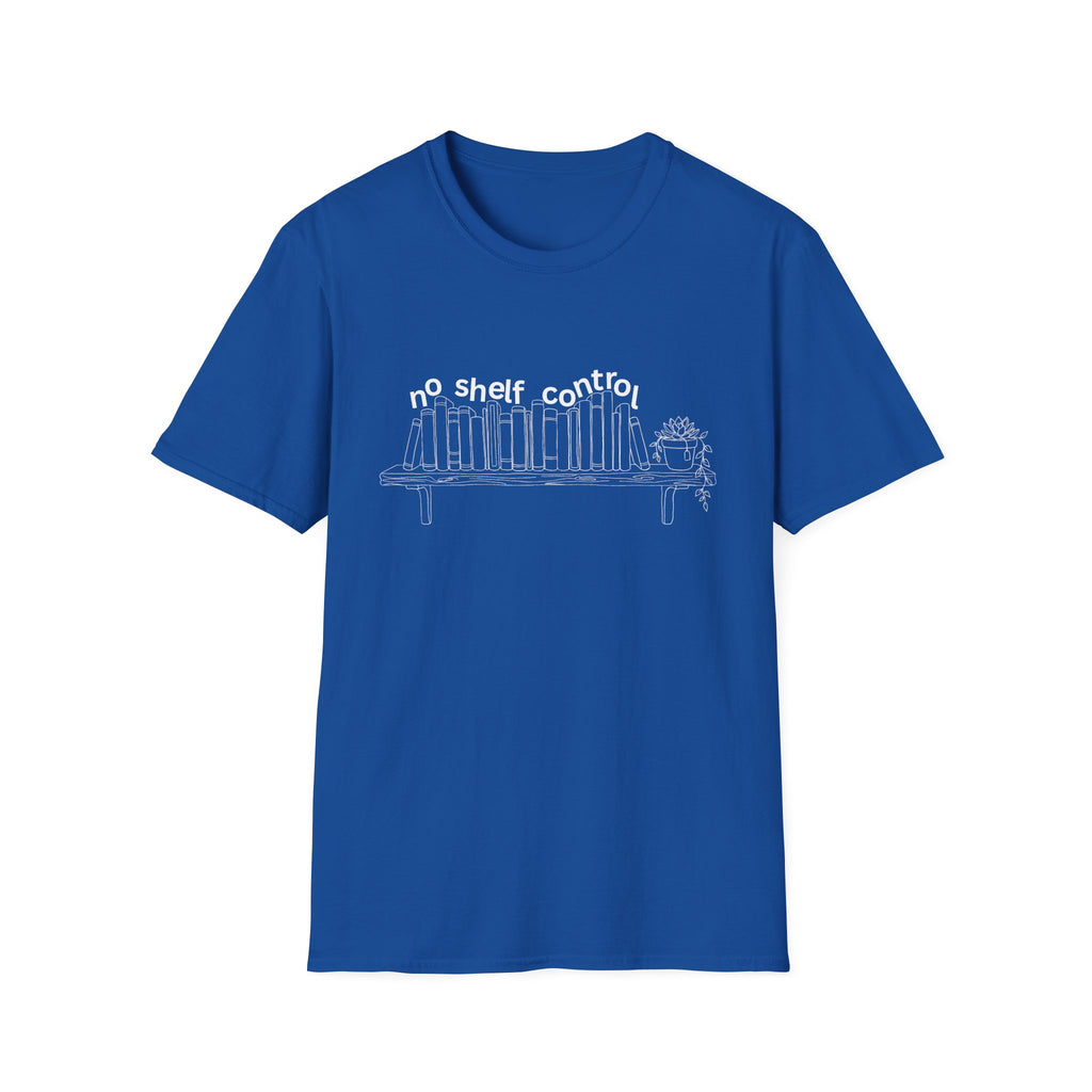 no shelf control - Book shelf with plant, Funky T-Shirt