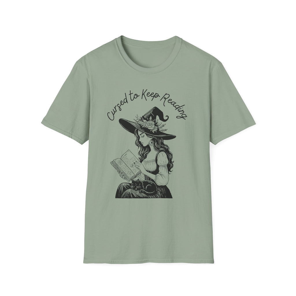 Cursed to Keep Reading - Reading Witch T-Shirt