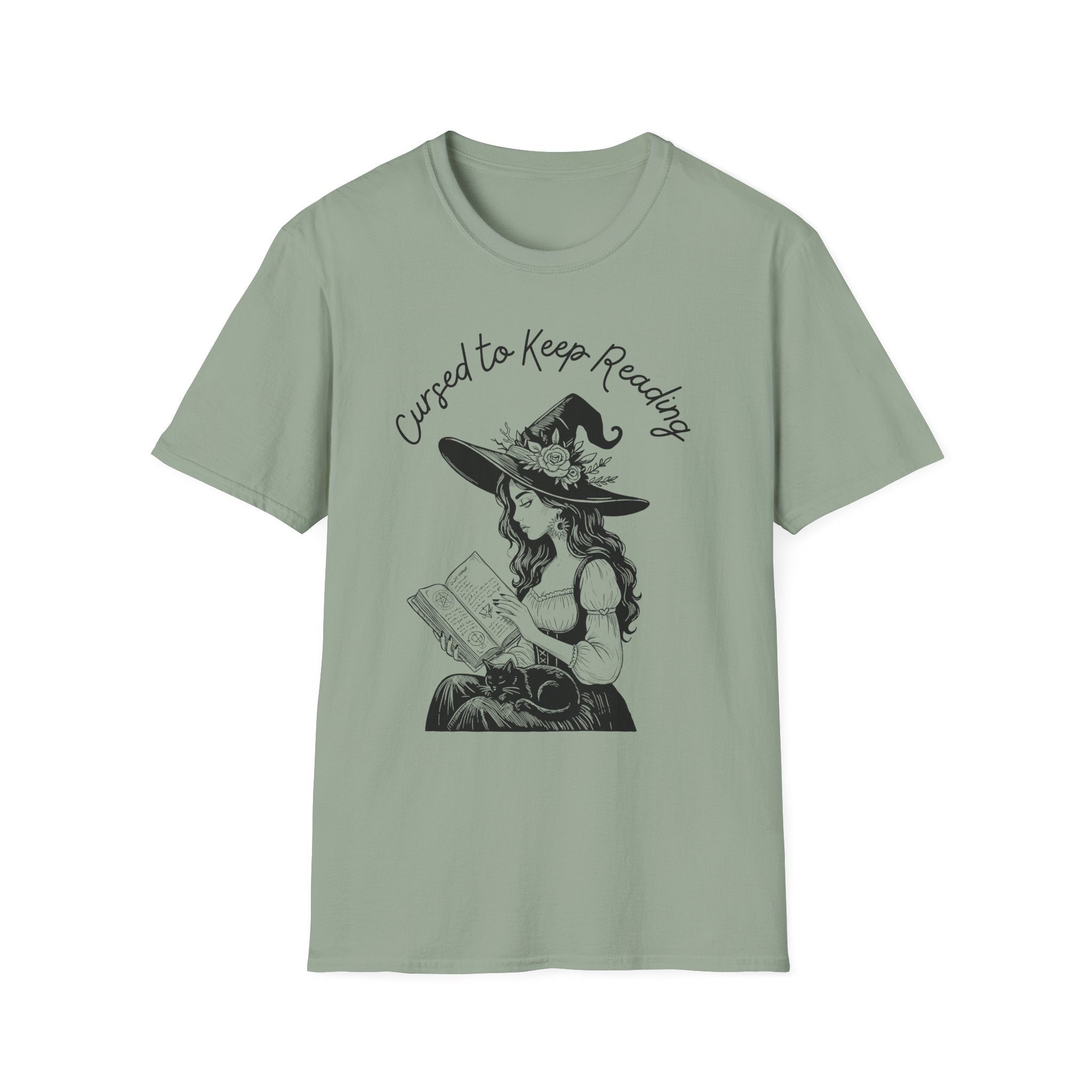 Cursed to Keep Reading - Reading Witch T-Shirt