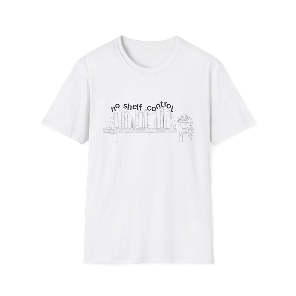 no shelf control - Book shelf with plant, Funky T-Shirt