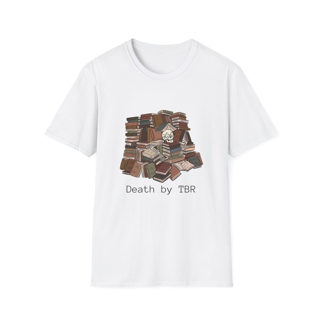 Death by TBR - Book pile Graphic T-Shirt