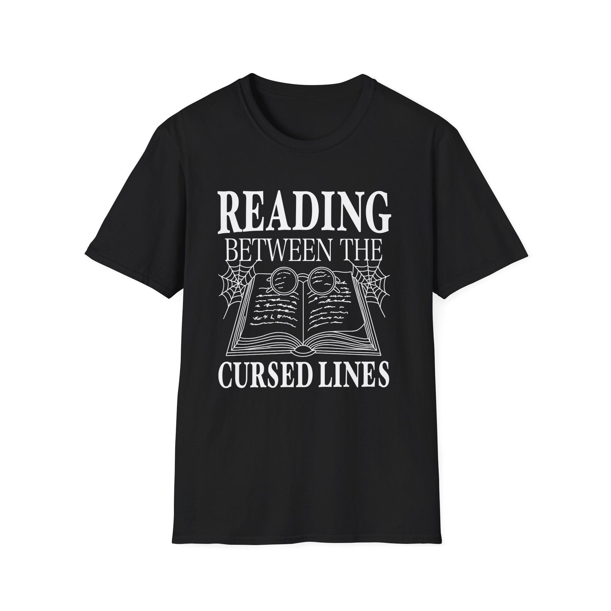 Reading between the cursed lines - Typography T-Shirt