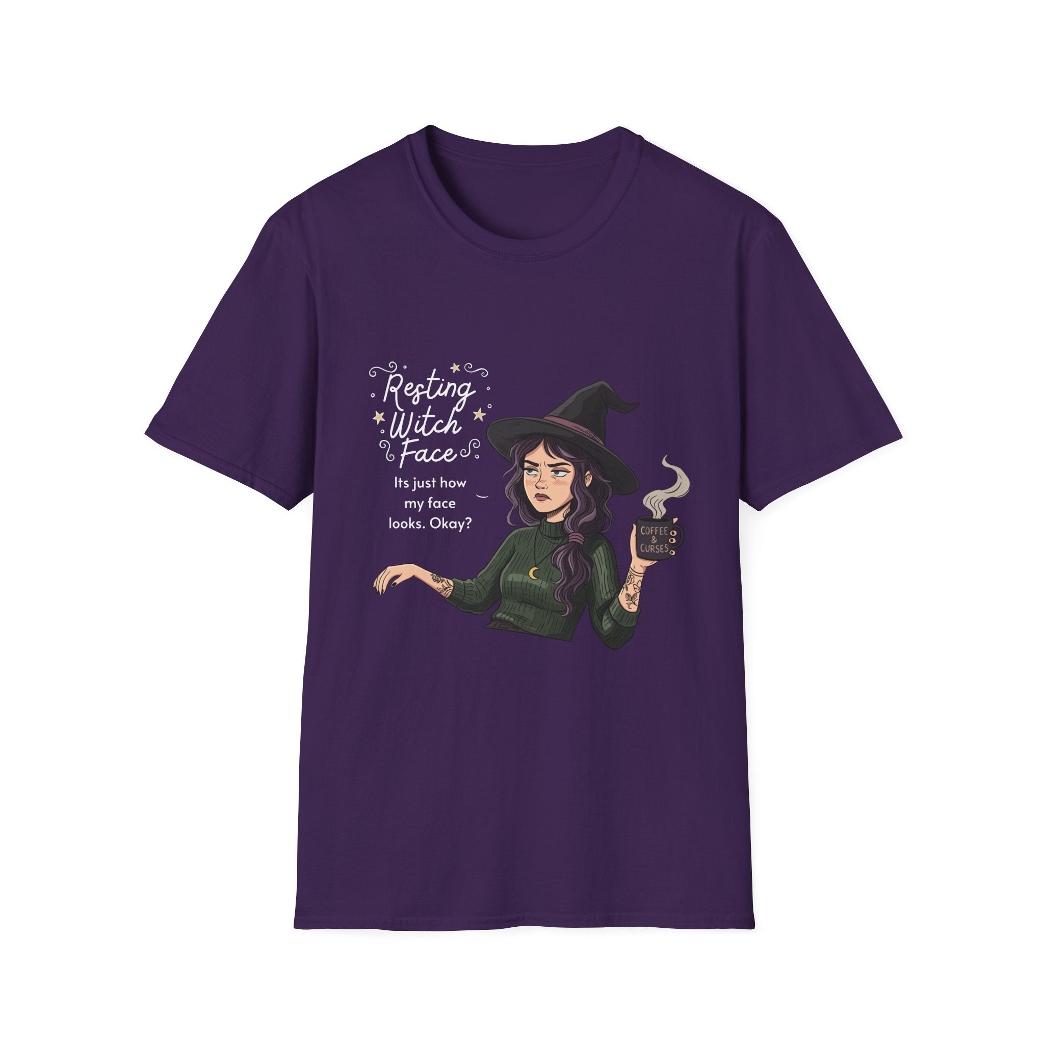 Resting Witch Face - Moody Witch Graphic T-Shirt