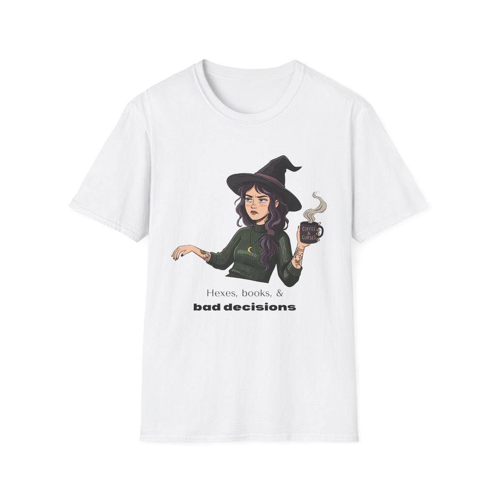 Hexes, books, & bad decisions - Moody Witch Graphic T-Shirt