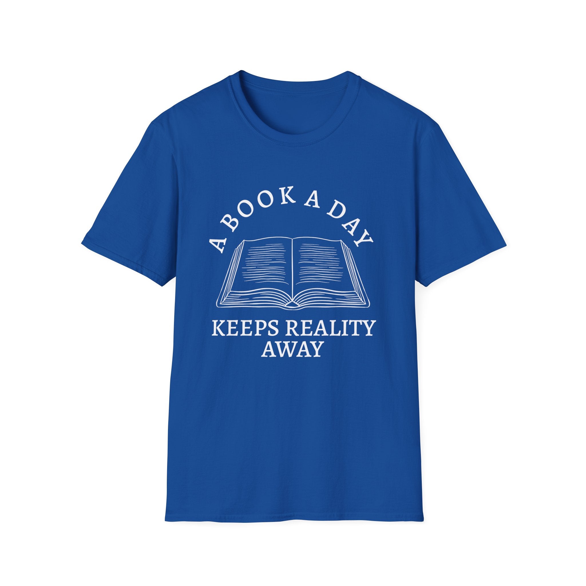 A book a day keeps reality away - Open book T-Shirt