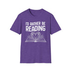 I'd rather be reading - Heart Book T-Shirt