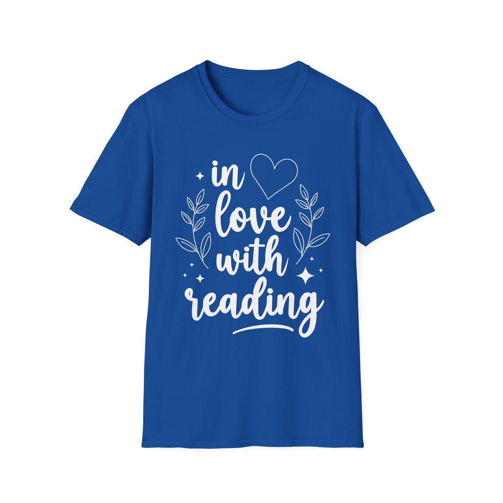 in love with reading - Typography T-Shirt