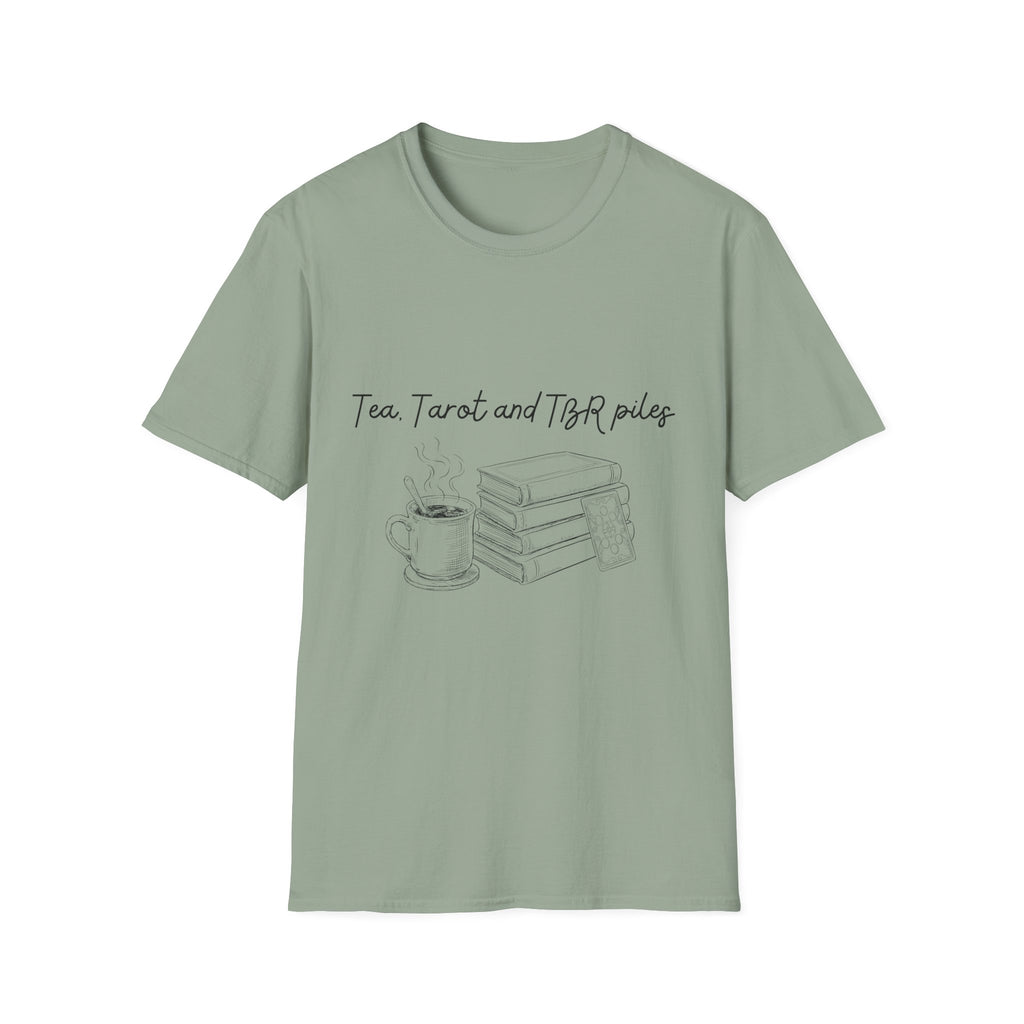 Tea, Tarot and TBR piles - T-Shirt