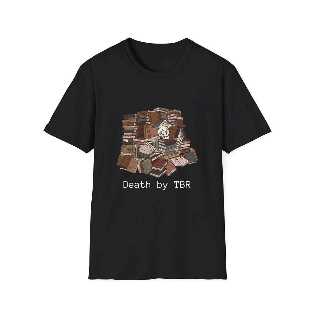 Death by TBR - Book pile Graphic T-Shirt