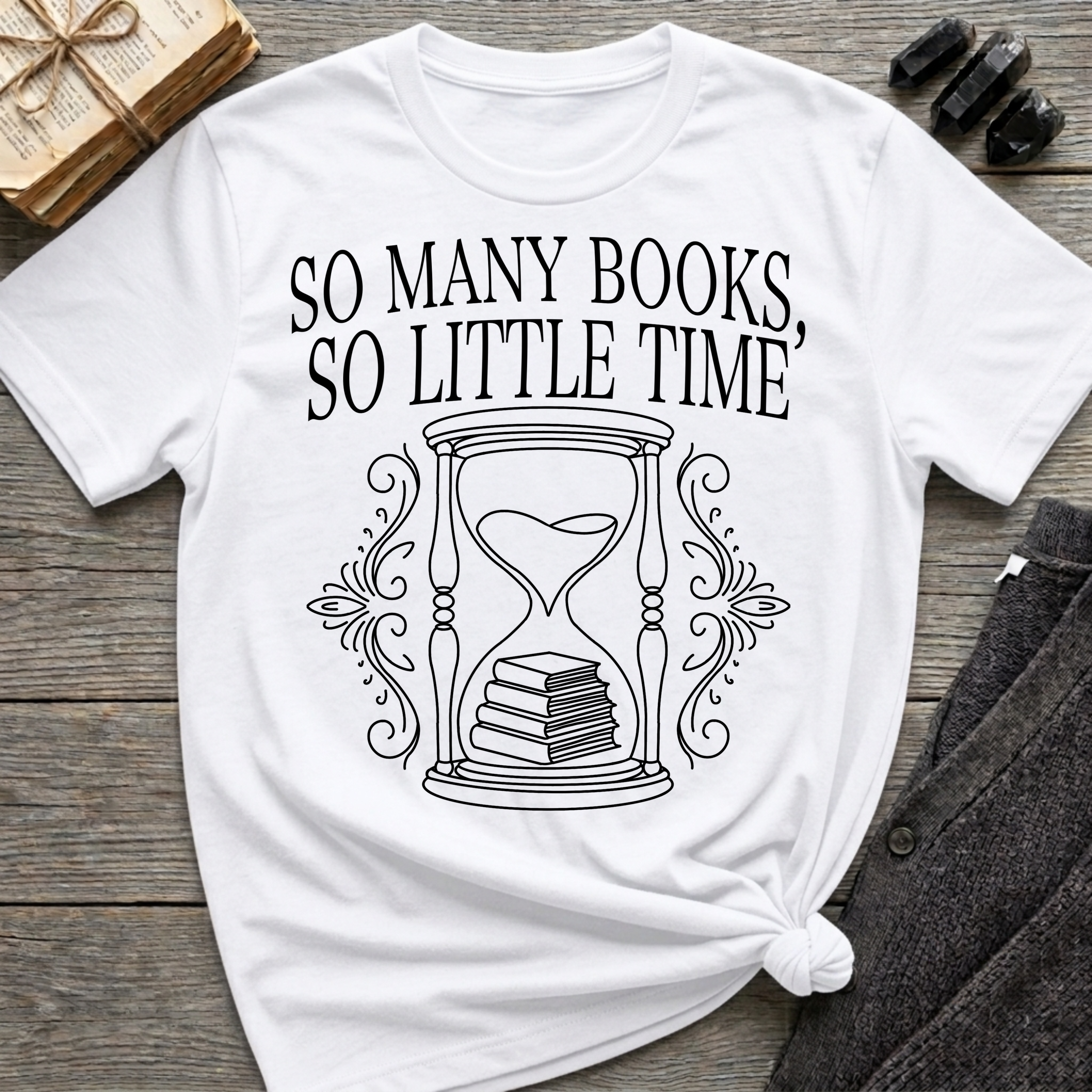 So many books, so little time - Typography T-Shirt
