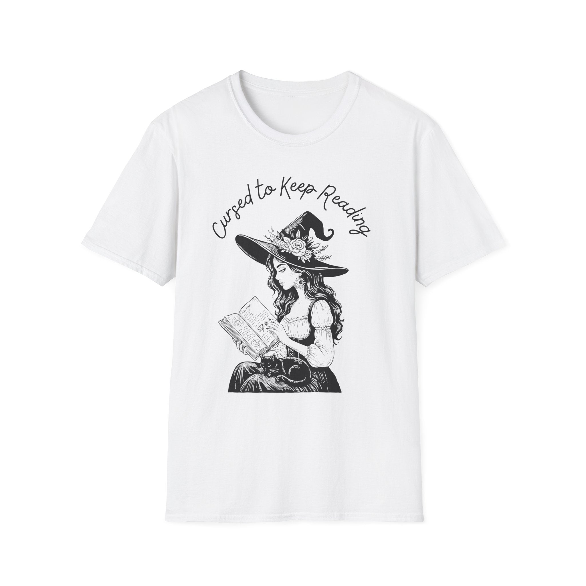 Cursed to Keep Reading - Reading Witch T-Shirt